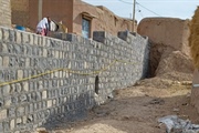 اتمام پروژه دیوار حفاظتی سنگی روستای قلقاتی