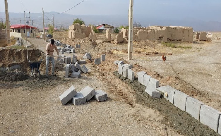 اتمام پروژه جدولگذاری روستای حاجی قشلاق