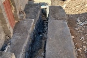 اتمام پروژه کانال سنگی در روستای قلقاتی