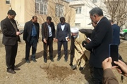 مراسم درختکاری در محل ساختمان بخشداری حلب