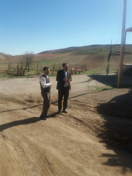 بازدید میدانی بخشدار محترم بخش حلب از روستای قندی بلاغ