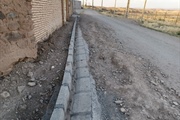 اجرای جدولگذاری معابر روستای گنبد