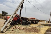 جابجایی تیرهای برق  روستای چولچه قشلاق به تعداد ۸ عدد که در معابر...