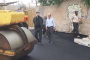 اجرای آسفالت ریزی معابر عمومی روستای صائین به حجم ۵۰۰۰ متر مربع