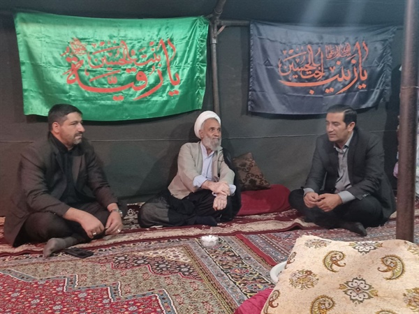 بازدید مشترک فرماندار محترم شهرستان جناب مهندس جعفری و بخشدار محترم حلب از موکب ابا عبدالله الحسین شهر حلب