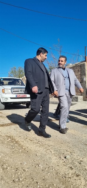 بازدید میدانی جناب آقای مهندس بیگدلی مدیر کل دفتر امور روستایی و شوراهای استانداری و بخشدار بخش حلب از روستای سفید کمر