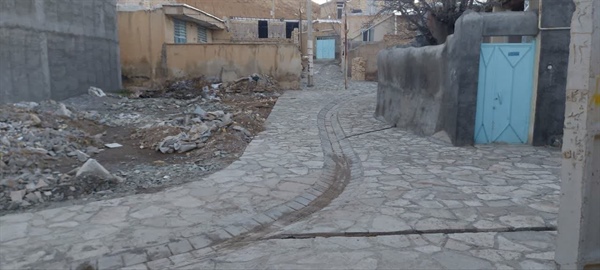 اتمام اجرای پروژه سنگ فرش معابر روستای ارکویین بخش حلب.