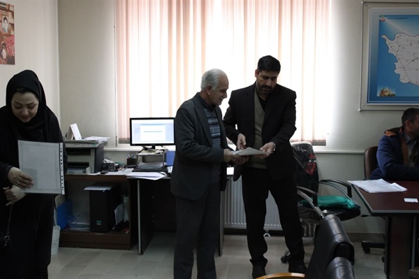 دیدار دهیاران سطح بخش حلب با آقای عبدی بخشدار بخش حلب در خصوص جشن 13 رجب.