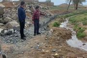 اجرای دیوار چینی کانال روستای چولچه قشلاق از توابع بخش حلب شهرستان...