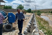 اجرای جانپناه سنگی دیوار حائل سنگی روستای چسب از توابع بخش حلب به...