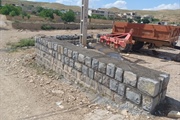 اجرای جانپناه سنگی روستای چسب به حجم ۱۹۵ متر مکعب.