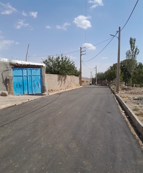اتمام پروژه آسفالت ریزی معابرروستای قوشچی از توابع بخش حلب به مساحت ۲۵۰۰متر مربع.