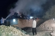 اطفای حریق در روستای قیاسیه توسط آتش نشانی دهیاری روستای ویر