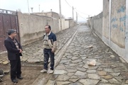 بازدید جناب آقای قربانی ،بخشدار بخش مرکزی سلطانیه از پروژه سنگفرش...