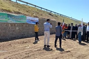 افتتاح دیوار حائل در روستای قره بلاغ در هفته دولت