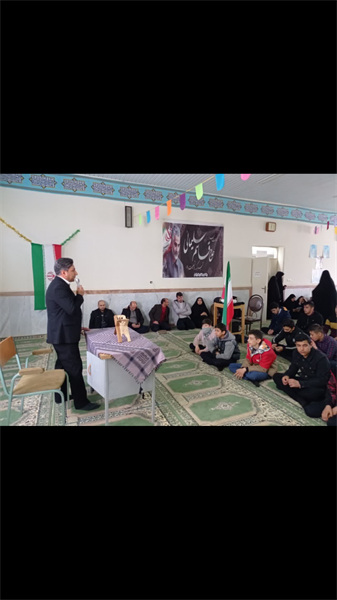 حضور باقری بخشدارباغ حلی در مراسم زنگ انقلاب مدرسه گوزلدره