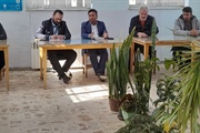 نشست بخشدارباغ حلی واهالی روستای گوزلدره با مسئولین معدن فولادخوزستان