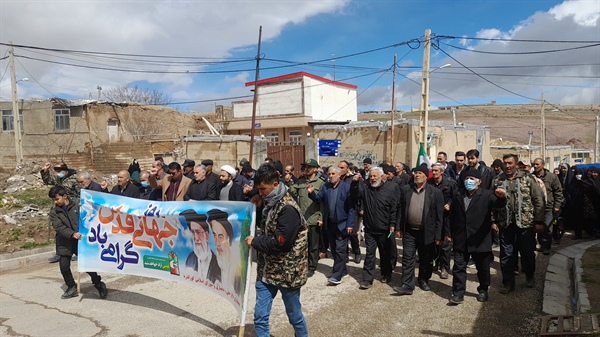 برگزاری راهپیمایی روز قدس در مرکز بخش باغ حلی(گوزلدره)