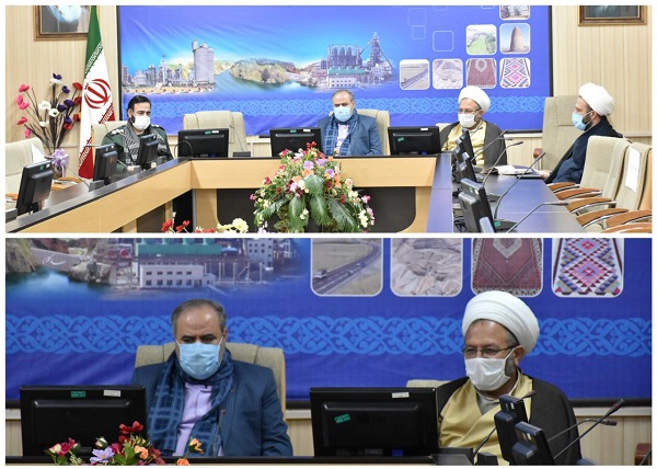 جلسه هماهنگی برگزاری مراسم دهه فجر بصورت ویدئو کنفرانس با حضور امام جمعه،فرماندار،فرمانده سپاه ناحیه و رییس اداره تبلیغات  شهرستان ایجرود