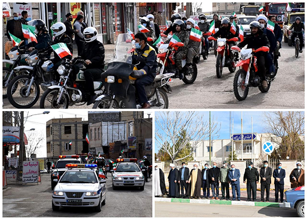 برگزاری مراسم گرامیداشت یوم الله 22 بهمن ایجرود با حضور امام جمعه، فرماندار، مسئولان و مردم ولایت مدار این شهرستان (رژه خودرویی)