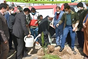 برگزاری مراسم روز درختکاری با حضور امام جمعه، فرماندار و جمعی از...