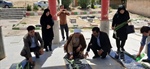 حضور امام جمعه و فرماندار شهرستان به همراه کارکنان بهزیستی در مزار شهدای شهر زرین آباد