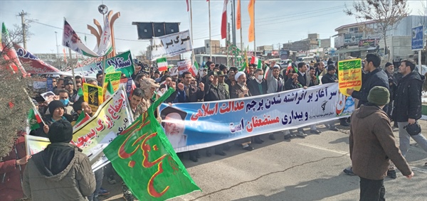 برگزاری مراسم راهپیمایی یوم ا... ۲۲ بهمن شهر زرین آباد