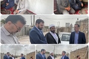 بازدید بخشدار محترم با خانواده های تحت پوشش کمیته امداد