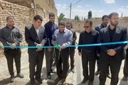 افتتاح بزرگترین پروژه سنگ فرش در روستای چوزوک