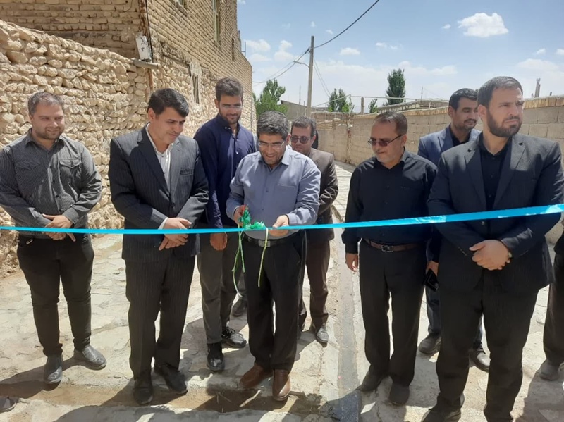 افتتاح بزرگترین پروژه سنگ فرش در روستای چوزوک