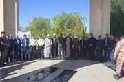 مراسم غبار روبی و عطر افشانی مزار مطهر شهدای گمنام و شهدای شهر سجاس